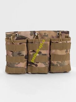 Тактическая военная подсумка для 3-х магазинов Мультикам