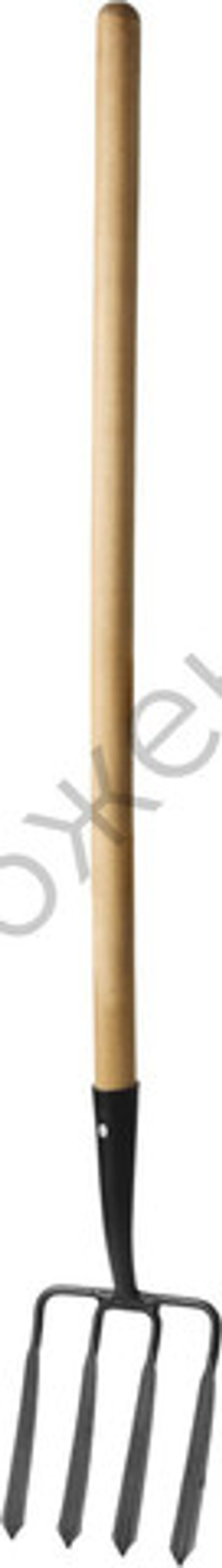 GRINDA 180 х 220 х 1300 мм, четырёхрогие, кованные зубья, антикор. покрытие, деревянный черенок высш. сорт, вилы копальные кованые (39722)