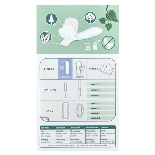 Natracare, Ежедневные прокладки с поверхностью из органического хлопка, мини, 30 штук