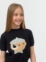 Джемпер для девочки в школу AT1020 черный