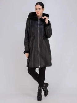 Дубленка зимняя натуральная с капюшоном