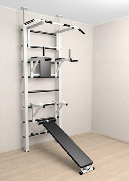 Шведская стенка Sv Sport враспор (Турник стандарт/Брусья/Стойка/Скамья)