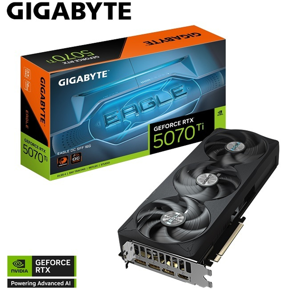 Видеокарта GIGABYTE GeForce RTX 5070 Ti EAGLE SFF OC 16GB (GV-N507TEAGLE OC-16GD)
