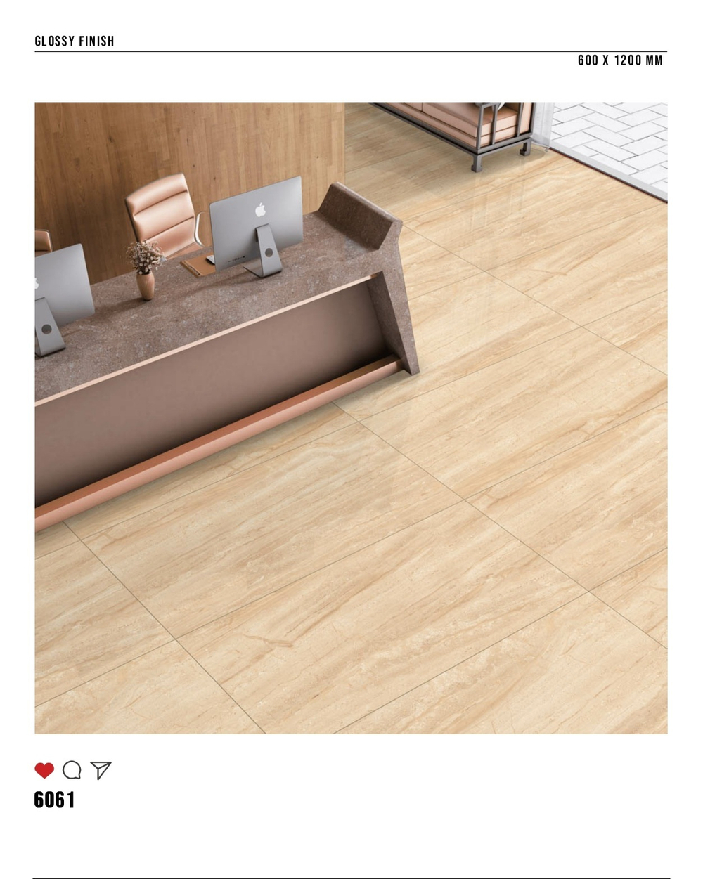 Керамогранит glossy №1 60х120, 6061