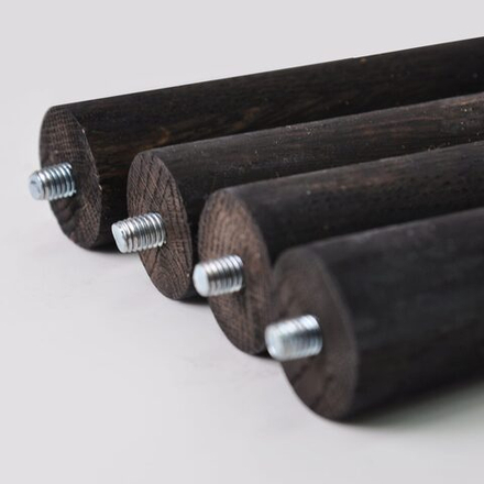 Комплект ножек мебельных Эдгар массив дуба цвет черный дуб