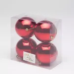 Набор новогодних шаров (4 шт) глянцевые