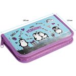 Пенал 1 отделение, 190*115 ArtSpace "Penguins", ламинированный картон, фольга