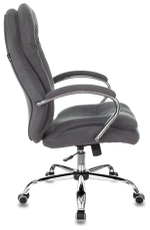 Кресло руководителя Бюрократ T-9950SL Fabric серый Alfa 44 крестов. металл хром