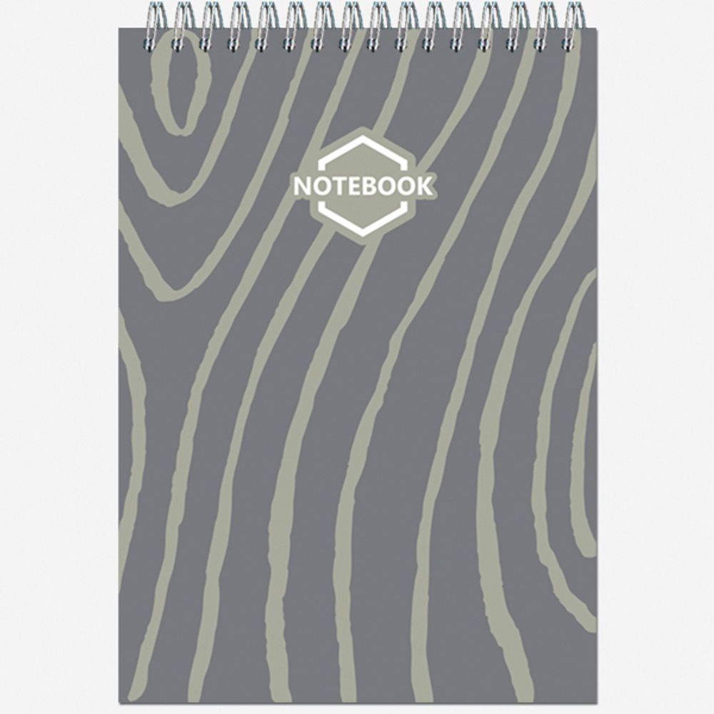 Блокнот формат А5 60 листов на металлическом гребне "Стильный Офис"