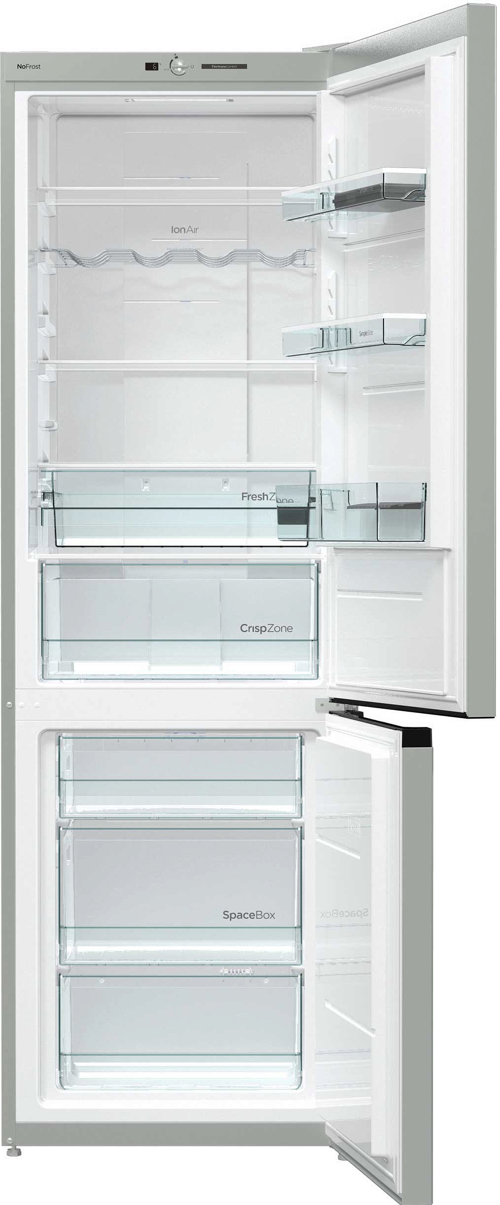 Отдельностоящий двухкамерный холодильник Gorenje NRK6191GHX4