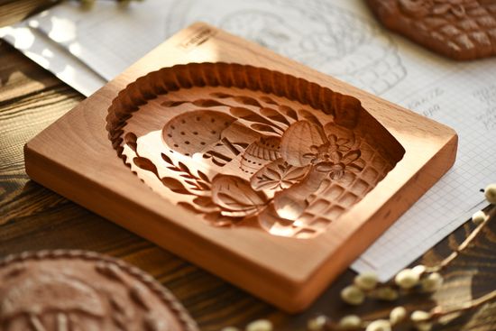 Пряничная форма Пасхальная корзинка с куличом