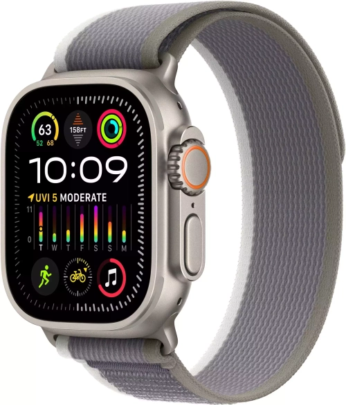 Умные часы Apple Watch Ultra 2 49 мм Titanium Case GPS + Cellular, Green Gray Trail Loop M/L