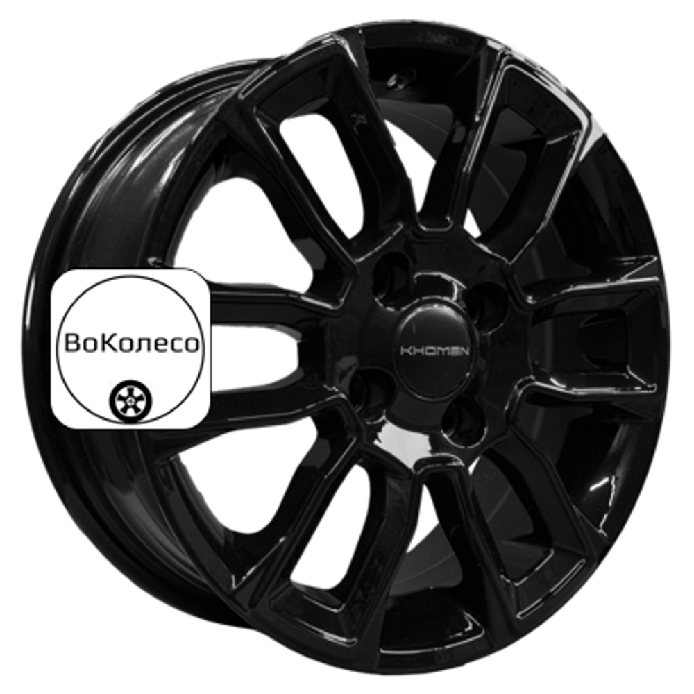 5,5x14/4x100 ET38 D67,1 KHW1406 (Accent/Getz/i20) Black Khomen Wheels