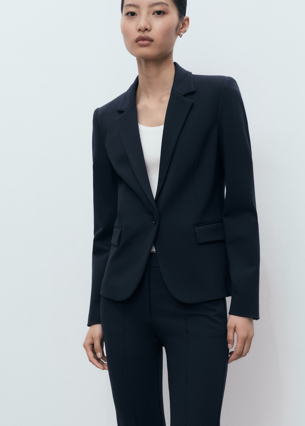 Прямые брюки с посадкой на талии