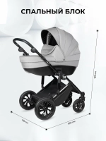 Коляска модульная 3в1 Molly Trio Light Grey/Светло-серый MT-3