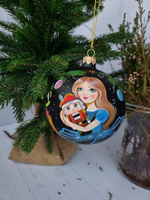 Шар стеклянный Щелкунчик,  ручная роспись