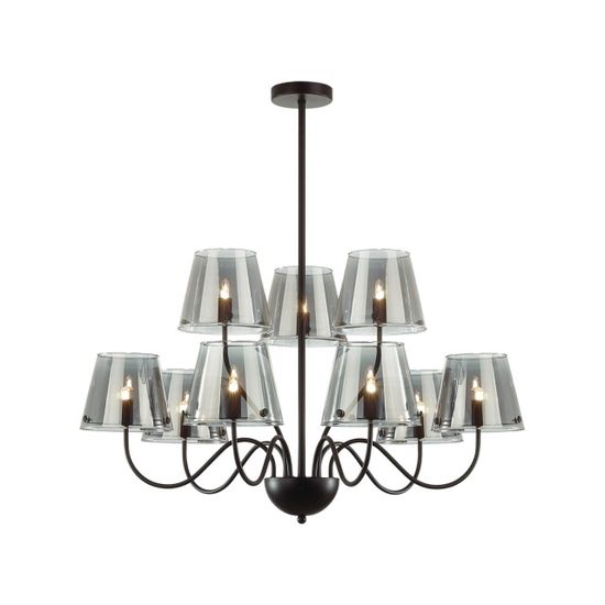 6570/9C MODERNI LN25 103 черный/дымчатый/металл/стекло Люстра потолочная G9 9*20W 220V SMOKY