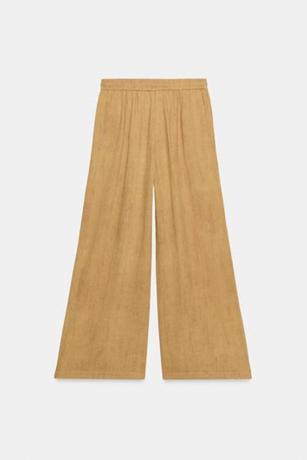 ZARA ШИРОКИЕ БРЮКИ НА ШНУРКЕ, ГОРЧИЧНЫЙ