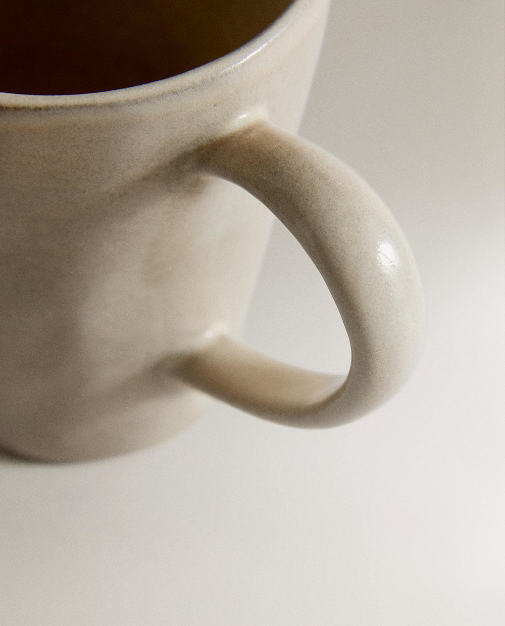 Zara Home чашка из каменной керамики, цвет серый, 13.5 см