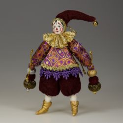 Ёлочная игрушка Клоун в колпачке