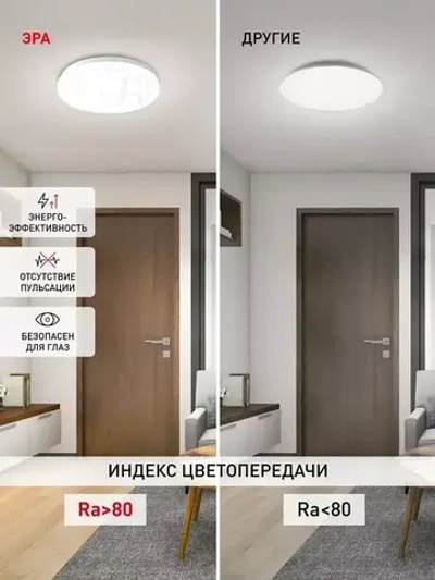 Светильник потолочный светодиодный ЭРА Slim 2 SPB-6-36-4K 36 Вт, 4000K, без пульта ДУ