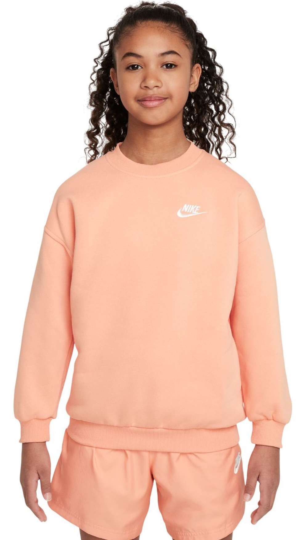 Детская теннисная куртка Nike Kids Sportswear Club Fleece Oversized - Orange