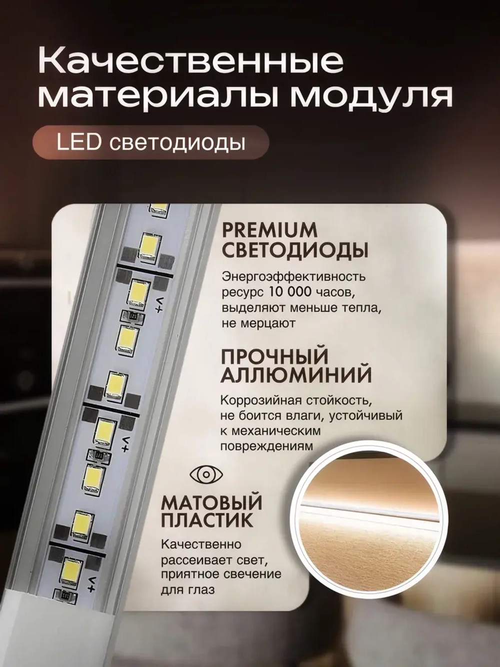 Светодиодный линейный светильник подсветка для кухни