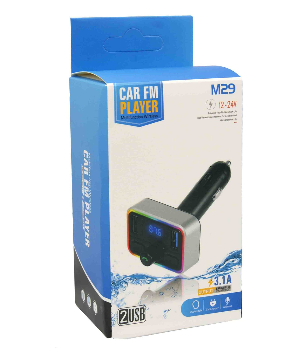 Автомобильный FM-трансмиттер M29 Bluetooth (черный)