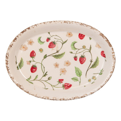 Тарелка декоративная "Земляника" 25x18x3см