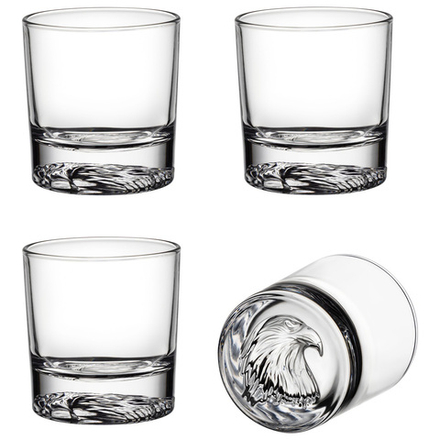 НАБОР СТАКАНОВ ДЛЯ ВИСКИ "EAGLE", 4 ШТ/310 МЛ