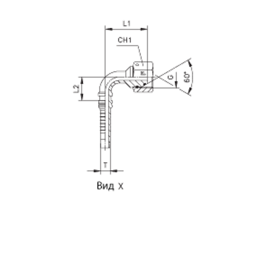 Фитинг DN 38 BSP (Г) 1.1/2 (90) Interlock