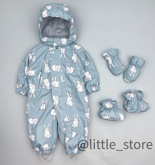 Комбинезон демисезонный "Зайчата" холодная мята