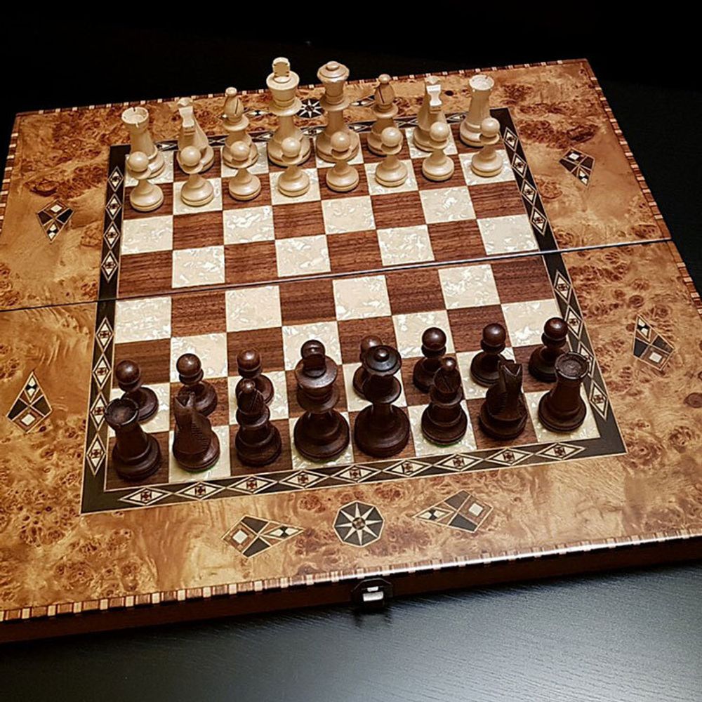 Шахматы-нарды Helena Wood Art Константа клен антик (2150-MA)