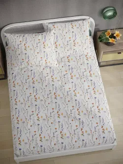Постельное белье Полисатин Мечта "Flora" 1,5-сп Наволочка 50х70 см 1 шт Простынь на резинке 90x200 смПододеяльник 145x215 см