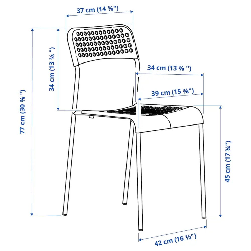 Стол и 4 стула - IKEA MELLTORP/ADDE/МЕЛЬТОРП/АДДЕ ИКЕА, 125х75 см, белый