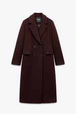 Двубортное пальто из смесовой шерсти — zw collection