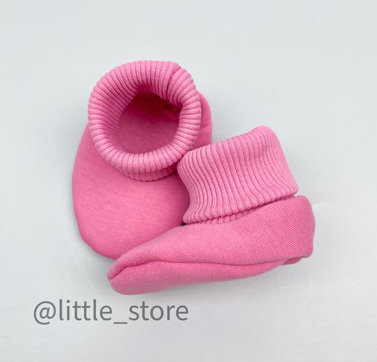 Пинетки "Simple" из футера с начесом, Барби