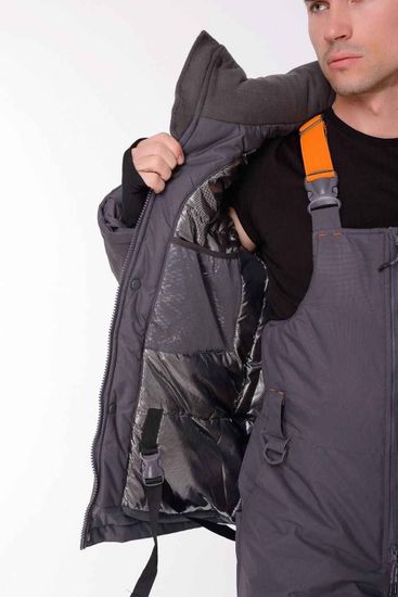 Костюм-поплавок "СКИФ" -40 кур+п/к (Таслан, серый/красн)