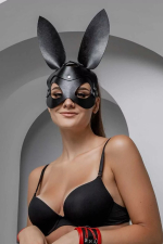 Маска Зайка кожа черный