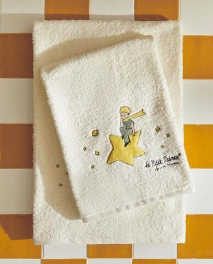 ZARA HOME ДЕТСКОЕ ПОЛОТЕНЦЕ LE PETIT PRINCE ДЛЯ ДЕТЕЙ, БЕЛЫЙ