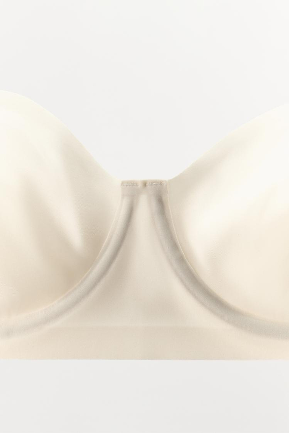 ZARA БЮСТГАЛЬТЕР НА КОСТОЧКАХ ИЗ ПОЛИАМИДА, ЖЕЛТОВАТО-БЕЛЫЙ