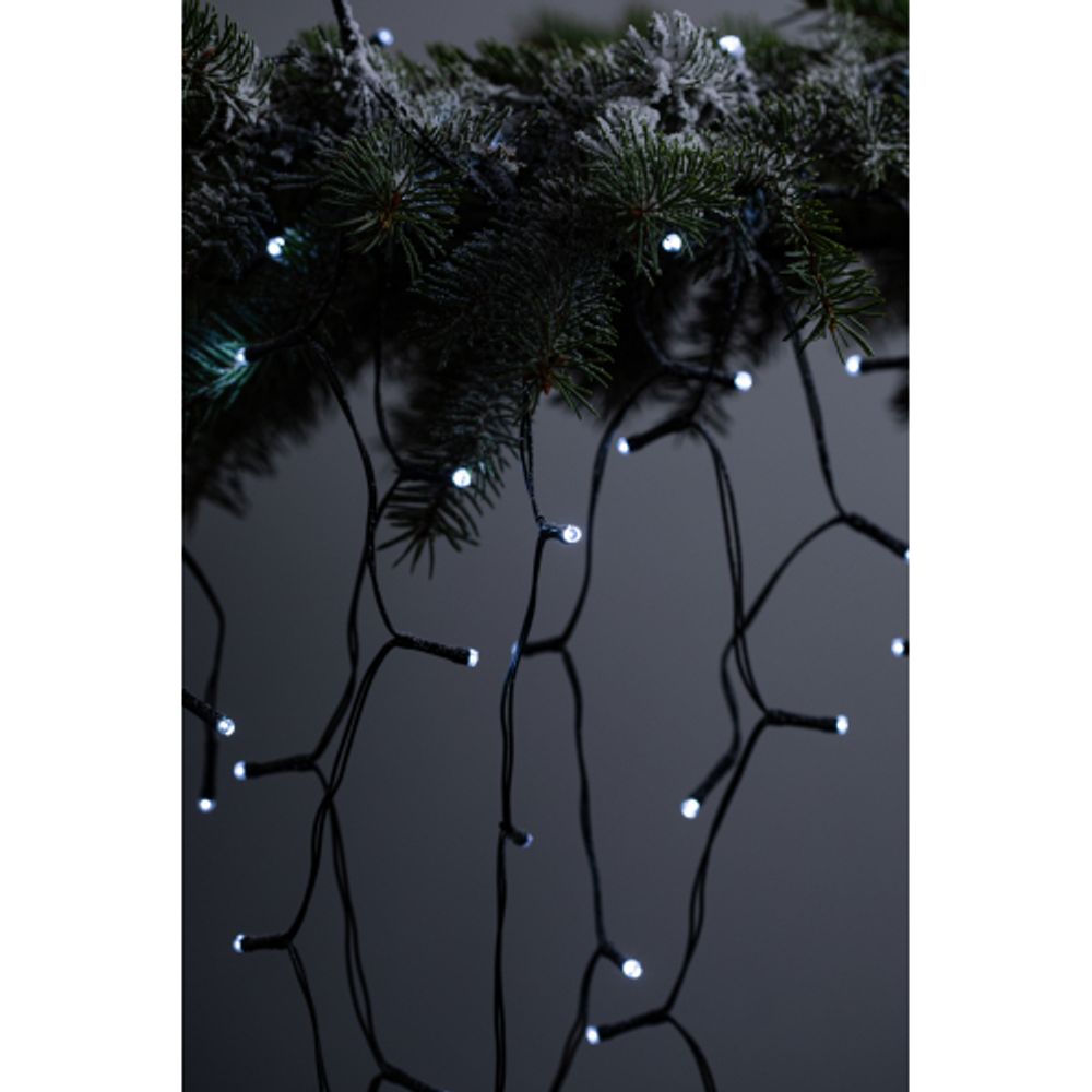 Садовая гирлянда ЭРА ERASF22-29 Бахрома на солнечной батарее холодный свет 2.4*0.5 м