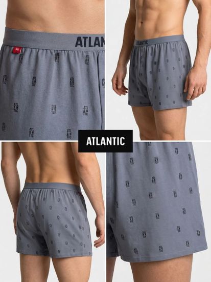 Трусы (2 шт) мужские семейные Atlantic 2MBX-086, хлопок, черный + темно-серый