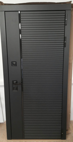 Дверь входная Лабиринт ПИАНО 01 Венге , стекло белое ЧЕРНАЯ ФУРНИТУРА металлическая