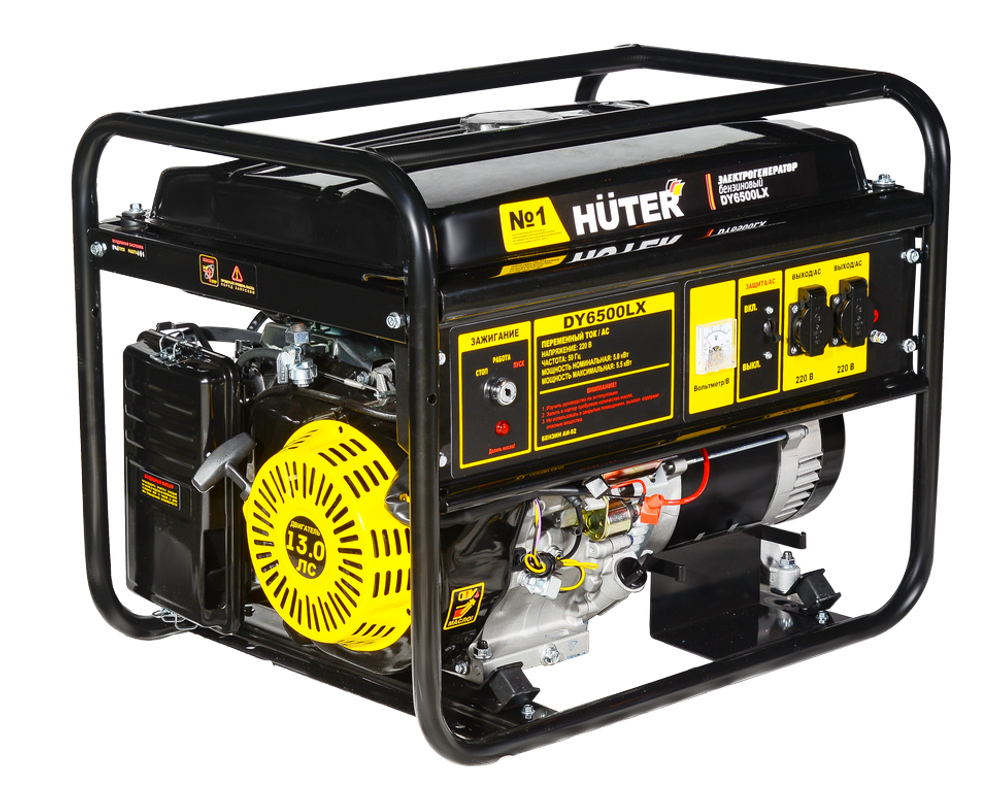 Портативный бензогенератор Huter DY6500LX