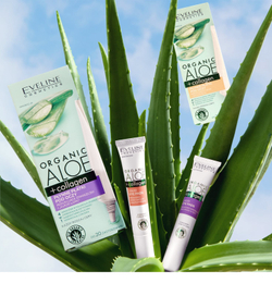 Eveline Cosmetics Organic Aloe+Collagen - гель для глаз против отечности и темных кругов /   20  ml  / GTIN 5903416004752