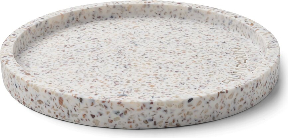 Подставка для украшений Humdakin Terrazzo, круглая, камень, 20 см, бежевая