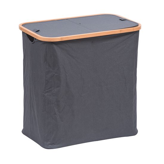 Корзина для белья с двумя отделениями neat twin, 53,5х33х53 см, серая