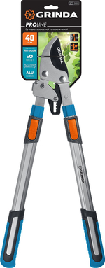 GRINDA TX-980, 645 - 885 мм, высокоуглеродистая сталь, закаленные лезвия, храповый механизм, телескопический, плоскостной сучкорез, PROLine (424515)