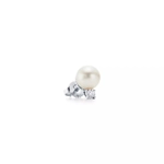 Серьги из белого золота 18kс бриллиантами и жемчугом, Tiffany 💎Signature pearls